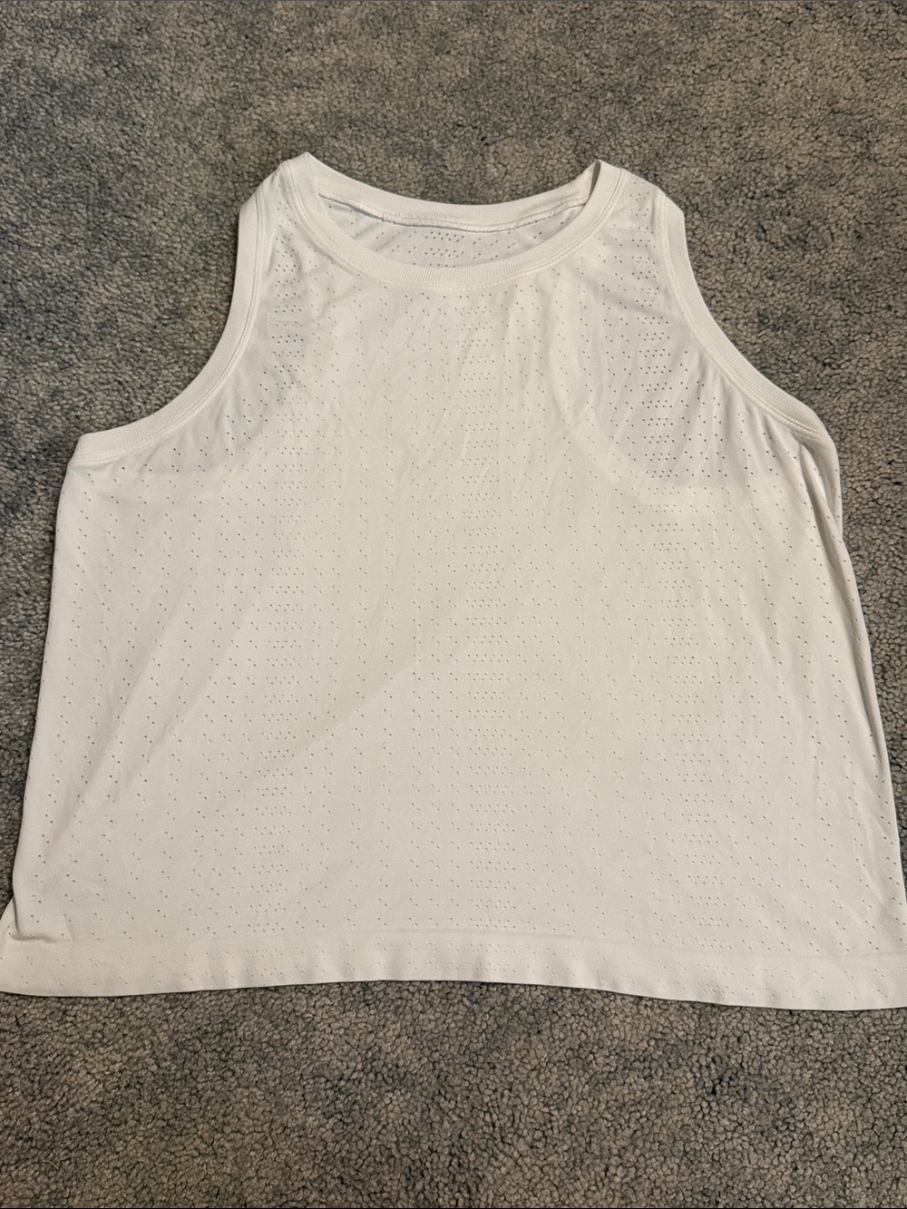 all in motion White Perforated Athletic Tank